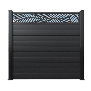 Wood Plastic Composite Fence Aluminum Post WPC Garden Fence Laser Cut <strong>Screen</strong> WPC Outdoor <strong>Decorative</strong> Fence <strong>Panel</strong> - Product Image 2
