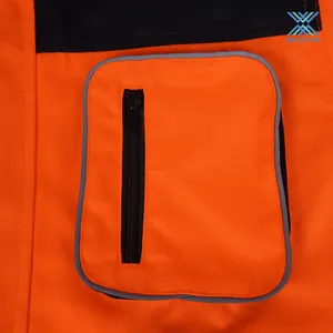 גבוהה נראות workwear חולצה עם כיסים