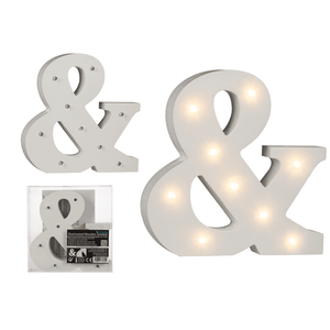 Símbolo de madera iluminado &, con 9 LED, - Product Image 1