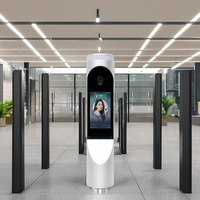 Porte de barrière d'oscillation de lecteur du tourniquet RFID de détection de température de reconnaissance des visages avec la caractéristique de contrôle d'accès