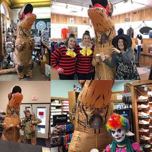 Costume Gonflable <span class=keywords><strong>de</strong></span> Grande Taille Thème Jurassique d'Halloween pour Adulte, Costume <span class=keywords><strong>de</strong></span> <span class=keywords><strong>Dinosaure</strong></span> T-Rex à Vendre en Stock - Product Image 3