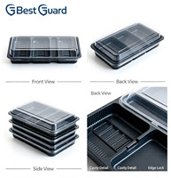 Boîte alimentaire rectangulaire personnalisée en blister transparent en PP recyclable, boîte à clapet pour biscuits/gâteaux avec couvercle à charnière pour boulangerie, pâtisserie, gâteau