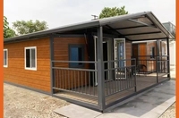 Zweistöckige 40-Fuß-20-Fuß-Luxus-Fertigvilla mit 2 Schlafzimmern, Vorgefertigtes Faltbares Erweiterbares Containerhaus, Tragbares Mobiles Tiny Home