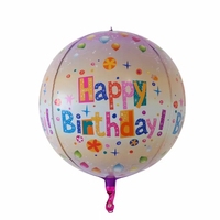 Nouveau design 18 pouces forme ronde joyeux anniversaire ballons à l'hélium jouets gonflables pour la décoration de fête