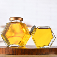 Pot en verre épais transparent hermétique et réutilisable de qualité alimentaire pour le miel, idéal pour la table de petit-déjeuner – Vente en gros