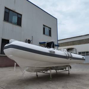 Zhenbo, Bote Semirrígido RIB <span class=keywords><strong>con</strong></span> Casco en V Profunda de Fibra de Vidrio de 4.8m, Certificado CE, <span class=keywords><strong>con</strong></span> Tubos de Hypalon, <span class=keywords><strong>Motor</strong></span> Fuera de Borda, Control Remoto, RIB480 - Product Image 2