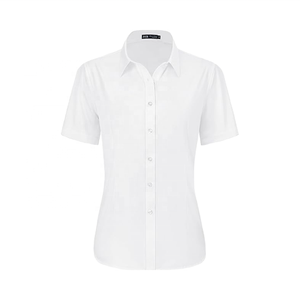 Cotton Short Sleeve Dress Shirts Button-Down Stretch Formal Blouses Summer Business <strong>Work</strong> <strong>Waterproof</strong> Embossed Wrinkle-Free Casual - Product Image 2