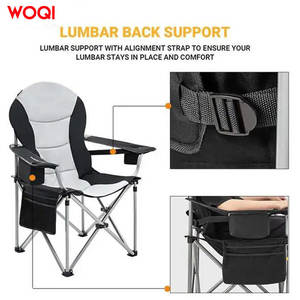 Chaise de camping pliable WOQI, structure en aluminium, tissu Oxford, sac isotherme, chaise de jardin, utilisation portable en extérieur - Product Image 3