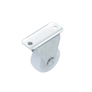 Furniture Caster 1.2 Inch 1.25 Inch White PP Directional <b>Wheel</b> Plate Mount Plain Bearing Indoor Use - Product Image 2