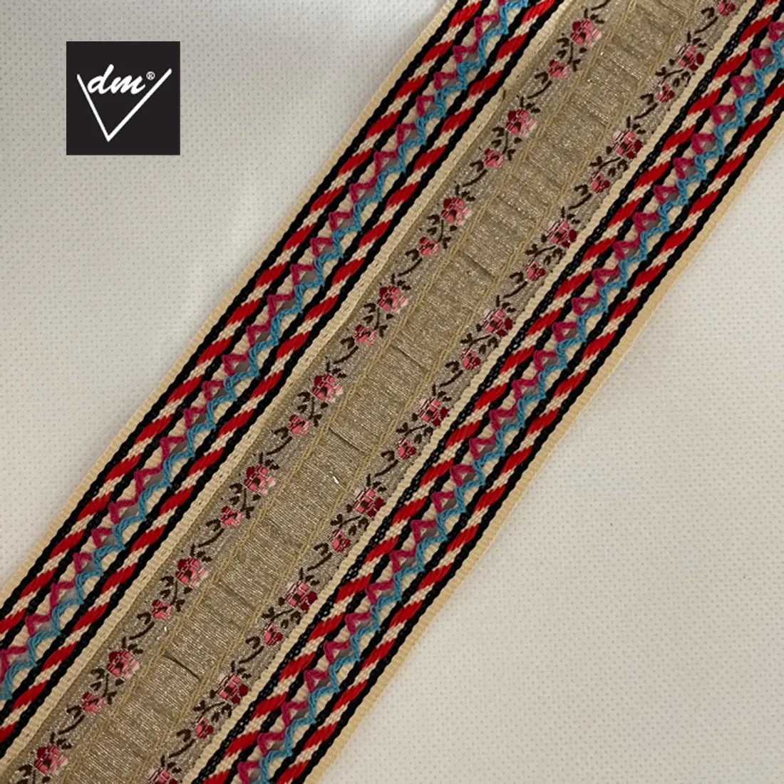 New Ethnic Style Ribbon Jacquard Trimming for Clothing Decoration Supplier