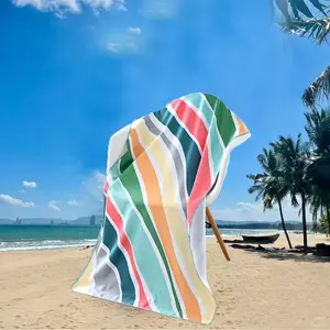 Tropical Pink Colors With Unique Design Extra Large Towels With Logo Custom Print Microfiber For Kids Adult Beach Towel