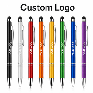 Stylo publicitaire personnalisé avec logo, stylo à bille en métal aluminium pour cadeau d'entreprise, appareil tactile, fournitures de bureau - Product Image 1