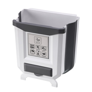 Hanging Kitchen Trash Can Foldable Waste Bin With Bag Holder for Kitchen Cabinet Car Bedroom Bathroom