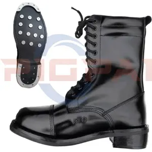 Goodyear Welted Black Leather Men's British Ammo BDF Drill Parade Boots