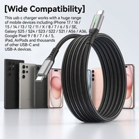 Câble USB de charge rapide Cantell Factory Wholesale 240W 480Mbps LED Type C vers Type C 5A 6A, compatible avec plusieurs appareils