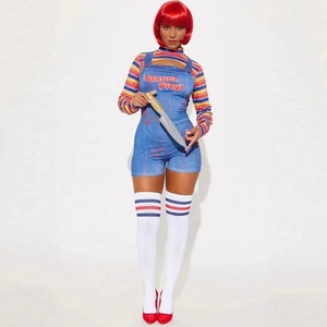 <span class=keywords><strong>Disfraz</strong></span> de Halloween Fright para <span class=keywords><strong>mujer</strong></span>, muñeco asesino espeluznante, mono de manga larga con arcoíris, <span class=keywords><strong>disfraz</strong></span> de <span class=keywords><strong>terror</strong></span> - Product Image 2