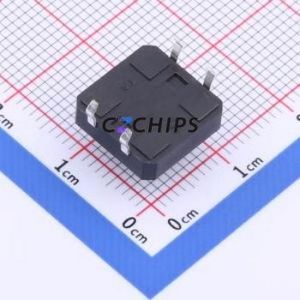 TS-KG1103-BB75F Tactile Switch Through hole-4P,12x12mm Switch Single Pole Single Throw Round Button 2.5N Through Hole - Product Image 2