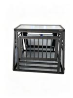 Cage à chien portable en aluminium, vente en gros d'usine, caisse de transport de haute qualité, boîte de transport pour chien, respirante et durable