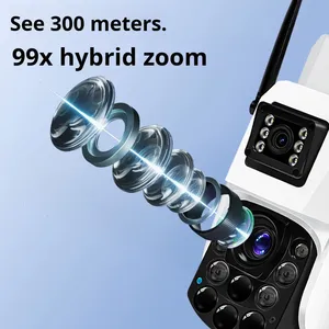 Caméra de surveillance extérieure sans fil OKAM WIFI 4G, dôme CMOS <span class=keywords><strong>360</strong></span>° panoramique/inclinaison, audio bidirectionnel, vision nocturne HD pour étang à poissons, verger - Product Image 4