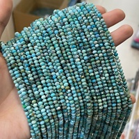 Perles de pierre précieuse naturelle turquoise facettées 3x4mm, perles en vrac pour la fabrication de bijoux, bracelets et colliers DIY, vente en gros