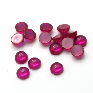 500 piezas al por mayor, cabujones redondos de rubí sintético de laboratorio, cuentas de piedra de corindón sueltas, diamantes - Product Image 4