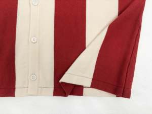 Camiseta Polo de Punto Personalizada OEM para Hombre, Estilo Universitario Vintage, Manga Corta, Retro, a Rayas, para Clubes - Product Image 5
