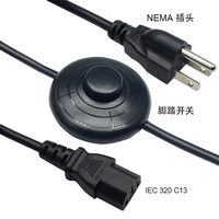 European Standard 2 Prong 1.5m Kema Keur VDE Approval 2*0.75mm Lighting Power Cord Connector With 303 Switch Ac Plug Pvc Cable