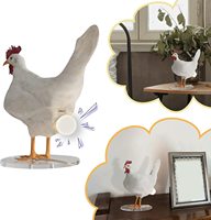 Nouvelle lampe de poule lumineuse réaliste 2023, lampe de poule pondeuse 3D, lumières de nuit pour œufs de Pâques pour la chambre des enfants