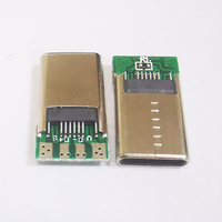 Connecteur de port de transfert de données USB2.0 Type-C mâle à charge rapide 3A 5A 4 broches en laiton blanc pour câbles USB