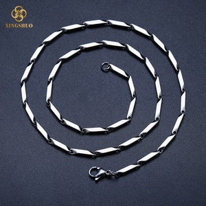Collier chaîne losanges en acier inoxydable pour homme et femme, style XS Fashion, pour pendentif, bijoux ras-<span class=keywords><strong>du</strong></span>-cou, vente en gros - Product Image 1