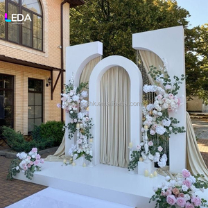 Arco de Acrílico Blanco Roto Moderno para Decoración de Bodas, Cumpleaños y Eventos, LEDA, Gran Venta - Product Image 1