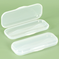 Boîte de transport pour ustensiles de pique-nique SUNSHING, porte-couverts en silicone pour bébé, conteneur à couverts en plastique épais, étui de voyage pour cuillère et fourchette