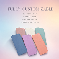 Étui à lunettes fin en cuir PU mat avec ouverture fixe pour café, bureau, lunettes de vue, logo personnalisé, taille sur mesure, vente en gros d'étuis à lunettes
