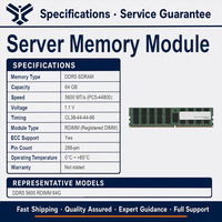 Modul RAM Server 64GB DDR5 5600MHz RDIMM 2Rx4 ECC Registered PC5-44800R 288 Pin EC8 1.1V untuk Server Intel Xeon AMD EPYC