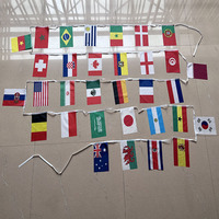 Assortiment de drapeaux de 32 pays, bannières de drapeaux latines pour événements internationaux, décoration de fête de conférence, Bars de sport