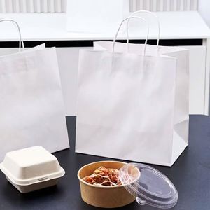 Bolsa de Papel Kraft para Compras, Regalos, Ropa, Comida para Llevar, con Asas Redondas Retorcidas, para Navidad, Venta al Por Mayor - Product Image 4