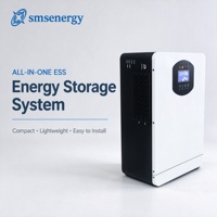 230V All in One Solar ESS 1.28kWh Baterai LiFePO4 1kW Inverter 600W Input PV Pemasangan Dinding/Lantai