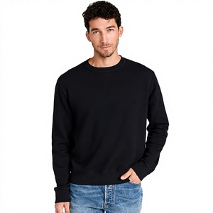 Casual Winter <b>Men's</b> 100% Cotton Crew Neck Pullover Sweatshirt-Premium Quality Breathable Windproof Regular Fit Solid Color - Product Image 3