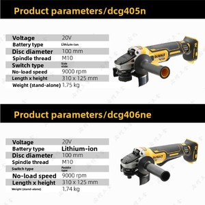เครื่องเจียรไร้สาย <span class=keywords><strong>DCG405</strong></span>/DCG406NE 20V MAX Brushless ขนาด 100 มม. 9000 รอบต่อนาที - Product Image 2