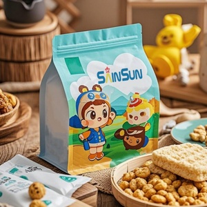 ถุงบรรจุภัณฑ์อาหารพลาสติกแบบซิปล็อคก้นแบน พิมพ์สีตามสั่ง ขนาด 250 กรัม 500 กรัม 1 กิโลกรัม 5 กิโลกรัม เกรดอาหาร ปิดผนึกแปดด้าน - Product Image 5