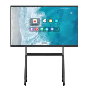 Riotouch Factory OEM ODM desain 86 "layar Panel datar interaktif layar sentuh papan pintar dengan perangkat lunak edukasi Gratis