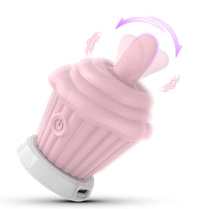 ของเล่นทางเพศสำหรับผู้หญิง รูปทรงไอศกรีม สั่นสะเทือน หมุนได้ กระตุ้นหัวนมและคลิตอริส ทำจากซิลิโคน กันน้ำ - Product Image 1