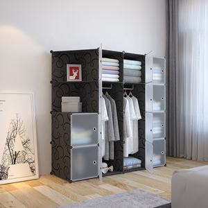 Прямая продажа с фабрики 14 двери пластиковый шкаф для хранения вещей портативный подвесной <span class=keywords><strong>almirah</strong></span> для гостиной - Product Image 5