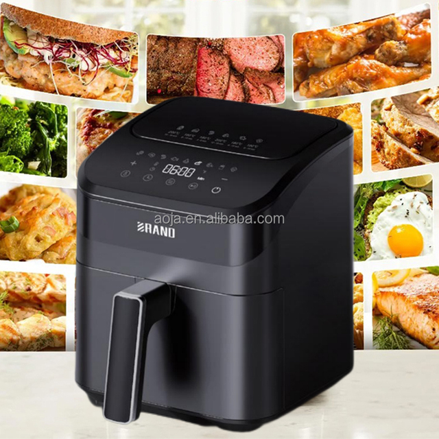 AOJA China Factory Supplying Custom Color Home Kitchen Appliances 4L Mini Capacity Electric Digital Smart Air Fryers Without Oil