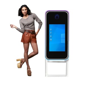Premium Led Rgb Neon Mirror Photo Booth Selfie Photo Booth for Business Collapsible Vintage Photo Booth Led Touch Screen - Product Image 1