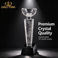 Trophée en cristal personnalisé, coupe de champion, trophée sportif en verre avec base noire, trophée de tournoi gravé personnalisé