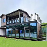 Casa Modular de 2 Pisos, Villa Contenedor de Estructura de Acero de Alta Calidad Personalizada