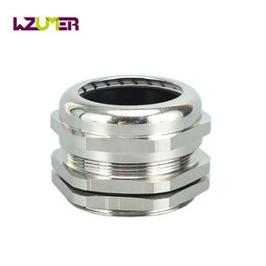 WZUMER PG48 케이블 글 랜드 니켈 황동 도금 및 너트 방수 전기 PG 케이블 글 랜드 황동 니켈 도금 - Product Image 1