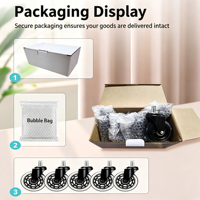 Rueda Neumática Industrial de Poliuretano y Nylon de 8 Pulgadas con Placa Giratoria, Capacidad de 350 Libras, para Carritos de Terreno Externo