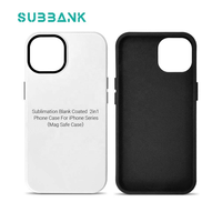 Coque de protection magnétique 2-en-1 pour sublimation SUBBANK, compatible avec la recharge sans fil 3D, pour iPhone 17, durable, tendance, personnalisable, promotionnelle